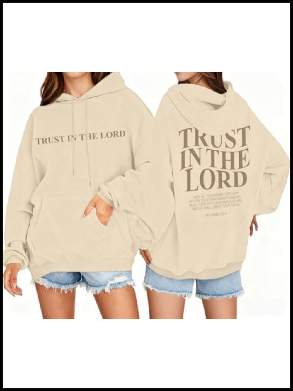 Christian Hoodie Jesus Sweatshirt Long Sleeve Pullover Top